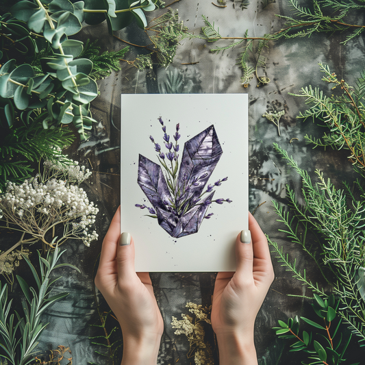 Watercolor Painting Print - Lavender Amethyst